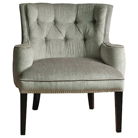 Fifth Ave Textured Silver Nailhead Chair